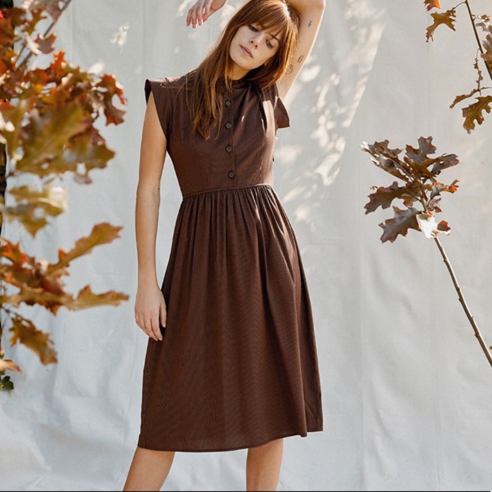 Christy Dawn Piper Dress in Maple Stripe